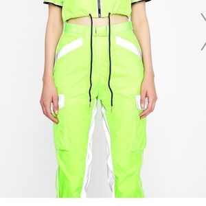 Neon green cargo pants
